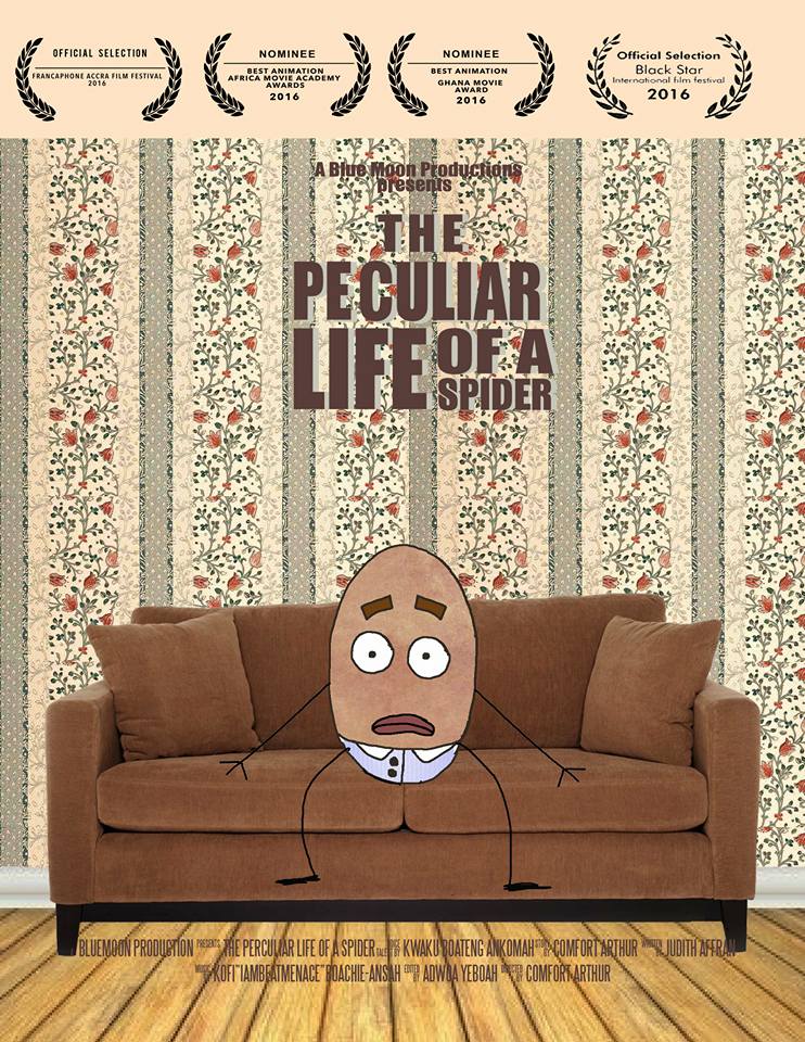 The Peculiar Life of a Spider by Comfort Arthur, example of Ghanaian animation. 